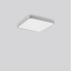 Gaismeklis TRIONA square, 64 W, 7700 lm, 830, silver, smart+free Ceiling and wall luminaires, L 567 B 567 H 88, Plastic (PMMA) prismatic