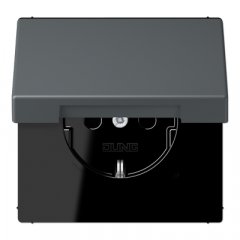 Kontaktligzda SCHUKO, 16 A 250 V ~, ar vāciņu, Serie LS, gris foncé 31