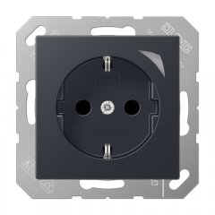 Kontaktligzda JUNG HOME SCHUKO®, 16 A 250 V ~, Energy, skrūvju spailes, ar indikātoru, ar bērnu drošību, termoplasts