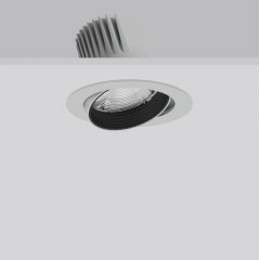 RONDOS maxi, 35 W, 3450 lm, 927, silver, DALI Recessed projectors, D 178 H 3 HEL 140, 42°