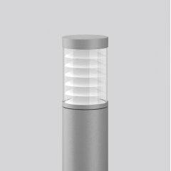 Apgaismes stabiņš MEGA TOWER F, 18 W, 1550 lm, 830, silver, on/off Bollards, D 156 H 1200, Transparent glass