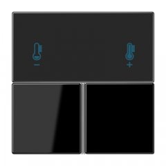 Taustiņs 3-viet, F40 KNX telpas kontrolierim, Serie LS, melns