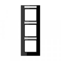 Rāmītis 3-vietīgs, marķējams, vertikāla montāža, termoplasts, A CREATION, melns