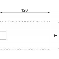 Vietīgs univ., kanāla dziļums 70 64x120, V2A, 1.4301