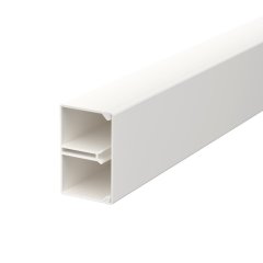 Kabeļu kanāls ar starpsienu/perfor.pamatne 25x40x2000, PVC, dzidri balts, 9010
