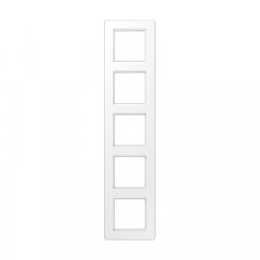 Rāmītis 5-vietīgs, vertikālā un horizontālā montāža, termoplasts krāsots, A FLOW, sniegbalts matēts
