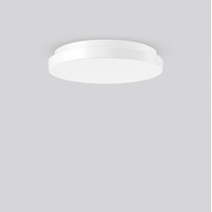 Gaismeklis FLAT SLIM step, 24...38 W, 2450...4150 lm, 830, 840, white, Sensor Ceiling and wall luminaires, D 450 H 75, Opal glass, HF movement sensor