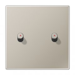 Virsma slēdžiem, 1-viet, 2 cilindrisks rotācijas slēdzis, Serie LS 1912, krāsa nerūsējošais tērauds