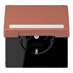 Kontaktligzda SCHUKO, 16 A 250 V ~, marķējams, ar bērnu drošību un vāciņu, termoplasts krāsots, Serie LS, terre s