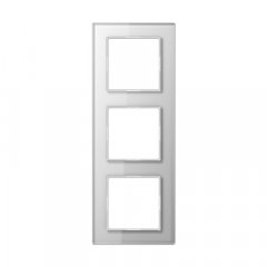 Stikla rāmītis 3-vietīgs, vertikālā un horizontālā montāža, A CREATION, balts