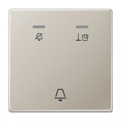 Taustiņš viesnīcām, simbols netraucēt, uzkopt istabu un zvans, Serie LS, krāsa nerūsējošais tērauds