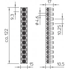Pagrieziens termināls colours sorted 2,5mm², PA, sakārtots 70 VDE
