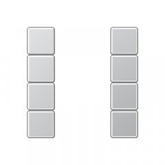 Taustiņs 4-viet, F50, Serie A, alumīnijs