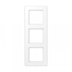 Rāmītis 3-vietīgs, vertikālā un horizontālā montāža, termoplasts krāsots, A FLOW, sniegbalts matēts