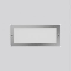 Gaismeklis BRICK STEPS, 6 W, 200 lm, 840, inox, on/off Recessed wall and step luminaires, L 236 B 100 H 5, Plastic (PC) opal