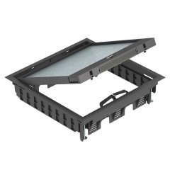 Lietošanas ierīce universālai uzstādīšanai 264x264x67, PA, grafīta melns, 9011 GES9-3B U 9011