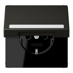 Kontaktligzda SCHUKO, 16 A 250 V ~, marķējams, ar bērnu drošību un vāciņu, termoplasts krāsots, Serie LS, ombre n