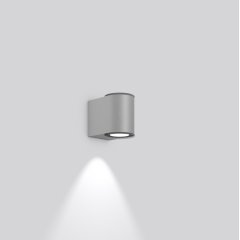Gaismeklis NADELSPOT, 3,5 W, 180 lm, 830, silver, on/off Wall luminaires, L 100 B 154 H 131, Transparent glass