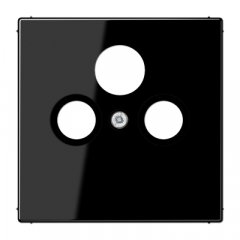 Centrālplate unversālā Sat/BK, termoplasts, Serie LS, melns