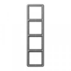 Rāmītis 4-vietīgs, vertikālā un horizontālā montāža, termoplasts, CD 500, pelēks