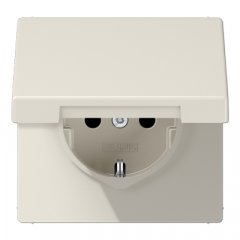 Kontaktligzda SCHUKO, 16 A 250 V ~, ar vāciņu, duroplasts, Serie LS, ziloņkaula