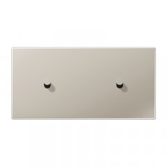 Virsma slēdžiem, 2-viet, 2 x 1 rotācijas slēdzis, horizontāli montējams, Serie LS 1912, krāsa nerūsējošais tērauds