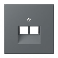 Virsma IAE/UAE-datu rozetei 2 x 8-polig, termoplasts lakots, Serie LS, gris foncé 31