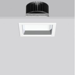 QUARDO, 19 W, 2400 lm, 840, white, DALI Recessed downlights, L 176 B 176 H 4 HEL 145, 88°