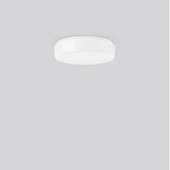 Gaismeklis FLAT POLYMERO KREIS, 12 W, 1250 lm, 840, white, on/off Ceiling and wall luminaires, D 300 H 80, Plastic (PMMA) opal, HF movement sensor