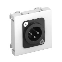 Media adapteris, XLR, 3-pin ar lodejamo savienojumu 45x45mm, PC, dzidri balts, 9010 MTG-X3M L RW1