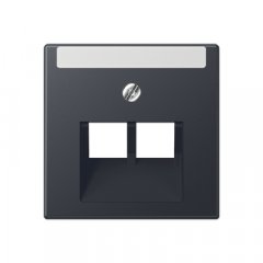 Virsma IAE/UAE-datu rozetei 2 x 8-polig, marķējams, termoplasts lakots, Serie A, anthrazit matt