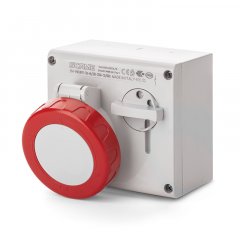 Kontaktligzda ar atdalītāju INTERLOCKED SOCKET 3P+N+E IP67 32A 6h