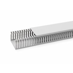 Rievots kabeļu kanāls BE DIN 75x100 7030, PVC, akmens pelēks, 7030 BEDIN75100 sgr