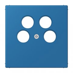 Centrālplate 4-vietīga SAT-TV-kontaktligzda (Ankaro), termoplasts, Serie LS, bleu céruléen 31