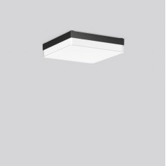 Gaismeklis FLAT SLIM square, 13...21 W, 1300...2300 lm, 830, 840, anthracite, DALI Ceiling and wall luminaires, L 300 B 300 H 67, Opal glass