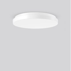 Gaismeklis FLAT SLIM step, 28...40 W, 3500...5000 lm, 830, 840, white, Sensor Ceiling and wall luminaires, D 530 H 75, Opal glass