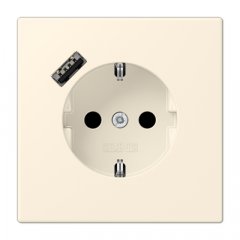 Kontaktligzda SCHUKO 16 A 250 V ~, USB pieslēgvieta 1 x Typ A, ar bērnu drošību, Serie LS, blanc ivoire