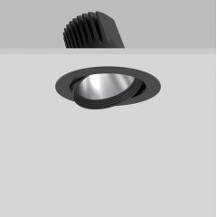 RONDOS maxi, 25 W, 3250 lm, 930, black, on/off Recessed projectors, D 178 H 3 HEL 140, 12°