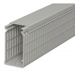 Perforēts vādu kanāls 80x40x2000, PVC, akmens pelēks, 7030 LK4 N 80040