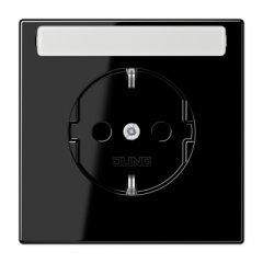 Kontaktligzda SCHUKO, 16 A 250 V ~, marķējams, duroplasts, Serie LS, melns