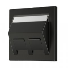 Virsma montāžas adapterim 30° 2-vietīga, marķējams, termoplasts lakots, Serie LS, antracīts