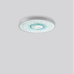 Gaismeklis TRIONA round, 64 W, 5450 lm, 830, silver, smart+free Ceiling and wall luminaires, D 681 H 88, Pattern grid glass