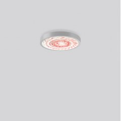 Gaismeklis TRIONA round, 38 W, 2700 lm, 840, silver, DALI Ceiling and wall luminaires, D 461 H 88, Pattern grid glass