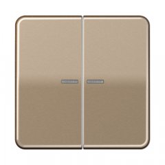 JUNG HOME taustiņš 2-viet, Aluminium eloxiert, Serie CD, gold-bronze