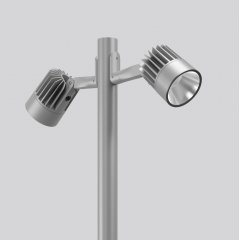 Gaismeklis ALU-STAR midi, 120 W, 9500 lm, 830, silver, on/off Outdoor luminaires and pole top luminaires, L 400 B 153 H 270, Transparent glass