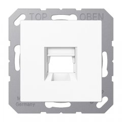 Virsma (ar fiksatoru) modulārai datu rozetei 1-vietīga, EMT, AMP, MTRJ, marķējams, termoplasts, Serie AS/A, balts