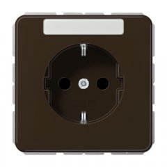 Kontaktligzda SCHUKO, 16 A 250 V ~, marķējams, ar bērnu drošību, termoplasts, Serie CD, brūns