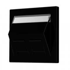 Virsma montāžas adapterim 30° 2-vietīga, marķējams, termoplasts, Serie LS, melns