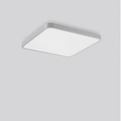 Gaismeklis TRIONA square, 91 W, 11800 lm, 840, silver, DALI Ceiling and wall luminaires, L 696 B 696 H 88, Plastic (PMMA) prismatic