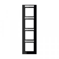 Rāmītis 4-vietīgs, marķējams, vertikāla montāža, termoplasts, A CREATION, melns